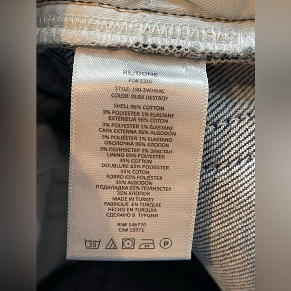 RE/DONE Jeans Women’s Size 25 90s High Rise Ankle Crop - Picture 12 of 12